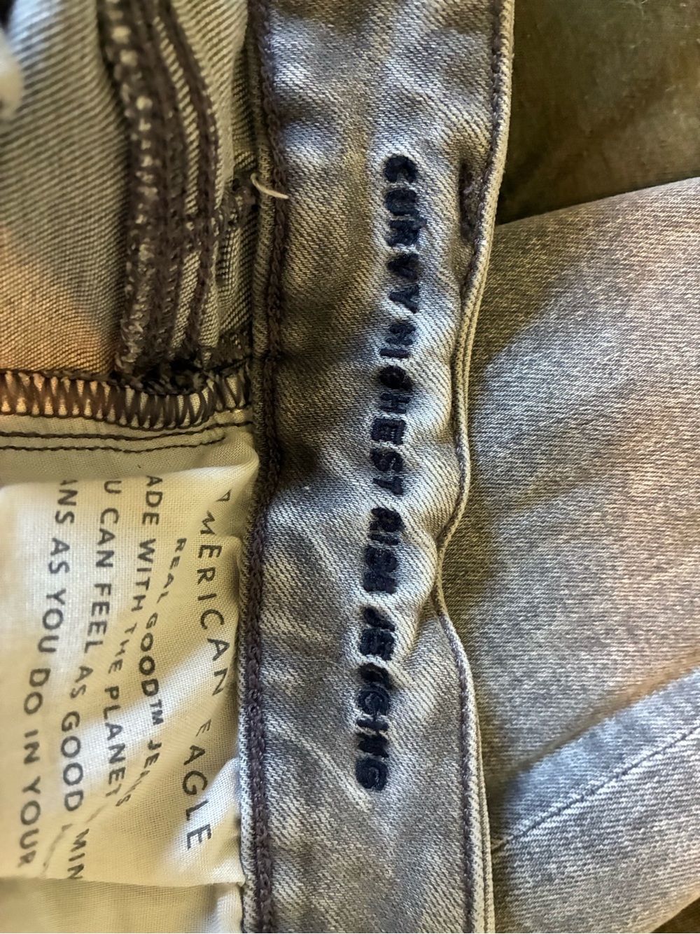 American Eagle Outfitters Men's Light Gray Slim Straight Jeans